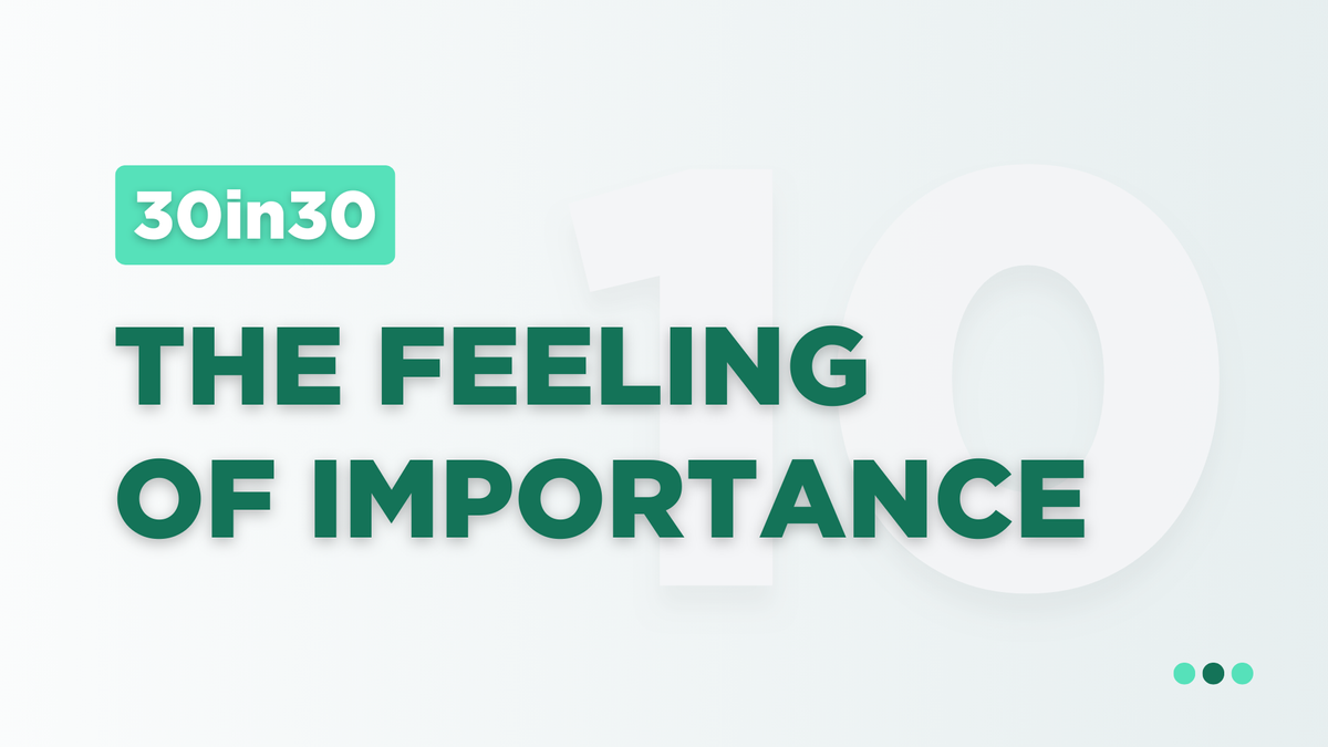 The Feeling of Importance