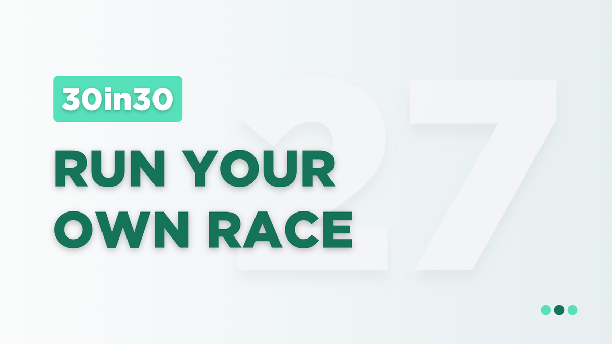 Run Your Own Race