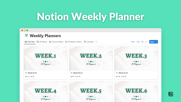 Notion Weekly Planner